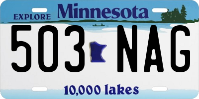 MN license plate 503NAG