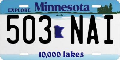 MN license plate 503NAI