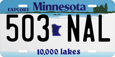 MN license plate 503NAL