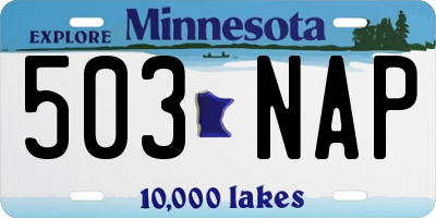MN license plate 503NAP
