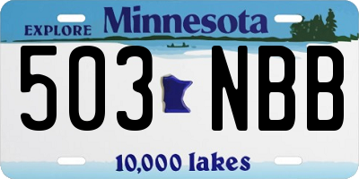 MN license plate 503NBB