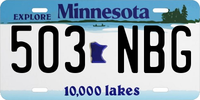 MN license plate 503NBG