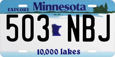 MN license plate 503NBJ