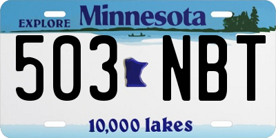 MN license plate 503NBT