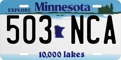 MN license plate 503NCA