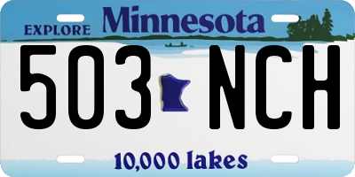 MN license plate 503NCH