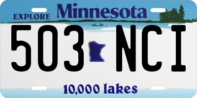 MN license plate 503NCI