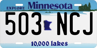MN license plate 503NCJ