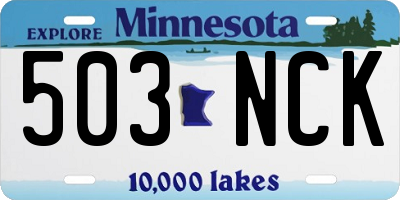 MN license plate 503NCK