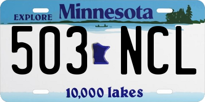 MN license plate 503NCL