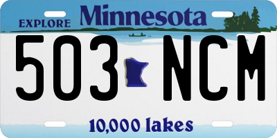 MN license plate 503NCM