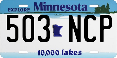 MN license plate 503NCP