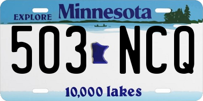 MN license plate 503NCQ