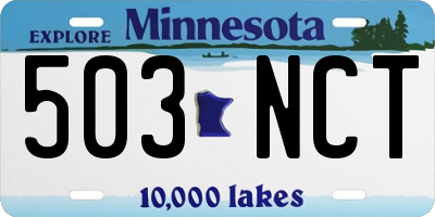 MN license plate 503NCT