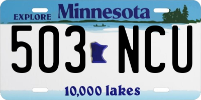 MN license plate 503NCU