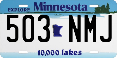 MN license plate 503NMJ