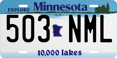 MN license plate 503NML