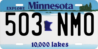 MN license plate 503NMO