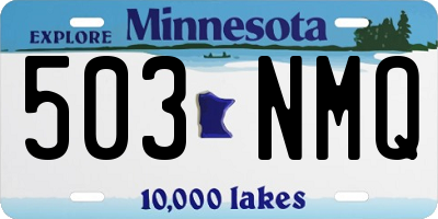 MN license plate 503NMQ