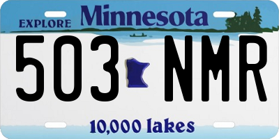 MN license plate 503NMR