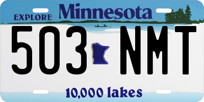 MN license plate 503NMT