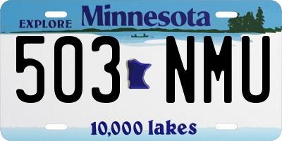 MN license plate 503NMU