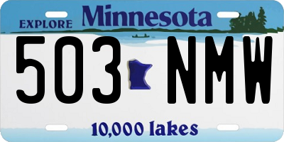 MN license plate 503NMW