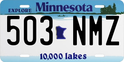MN license plate 503NMZ