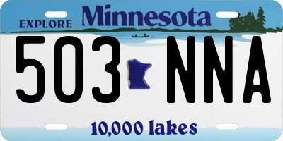 MN license plate 503NNA