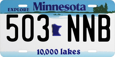 MN license plate 503NNB