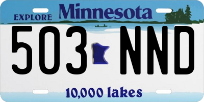 MN license plate 503NND