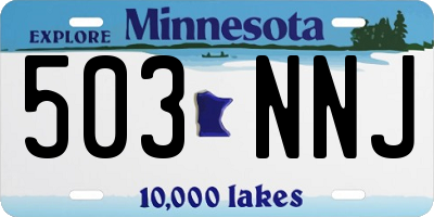 MN license plate 503NNJ