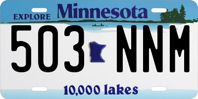 MN license plate 503NNM