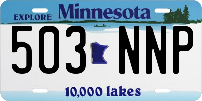 MN license plate 503NNP