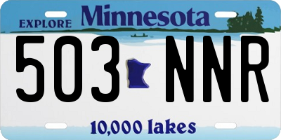 MN license plate 503NNR