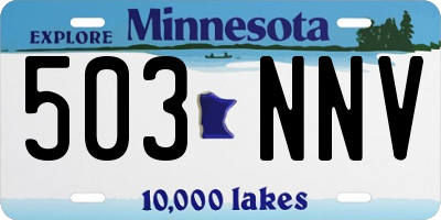 MN license plate 503NNV