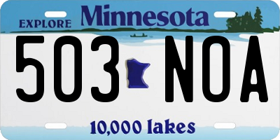 MN license plate 503NOA