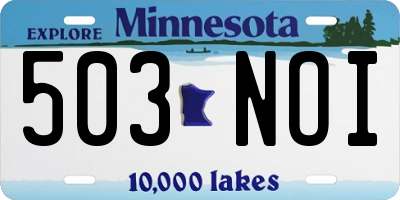 MN license plate 503NOI