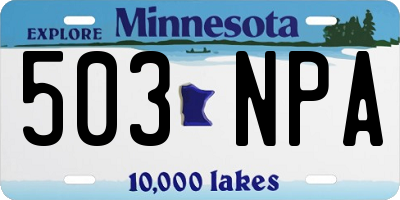 MN license plate 503NPA