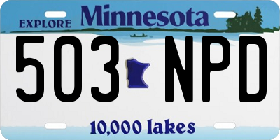 MN license plate 503NPD