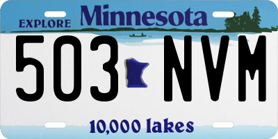 MN license plate 503NVM