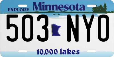 MN license plate 503NYO