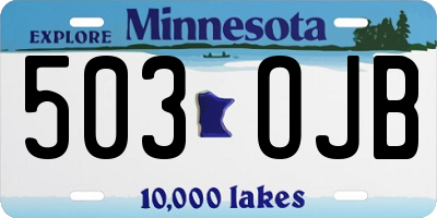 MN license plate 503OJB