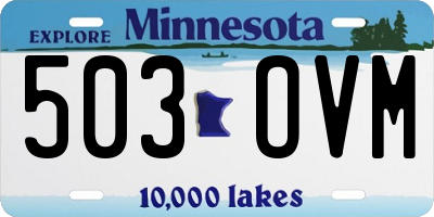 MN license plate 503OVM
