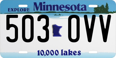 MN license plate 503OVV