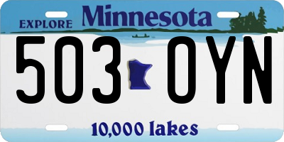 MN license plate 503OYN