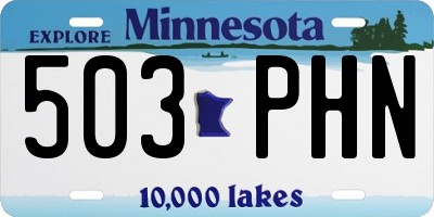 MN license plate 503PHN