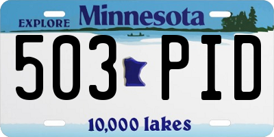 MN license plate 503PID