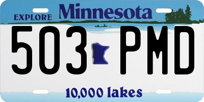 MN license plate 503PMD