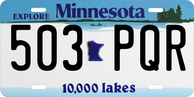 MN license plate 503PQR